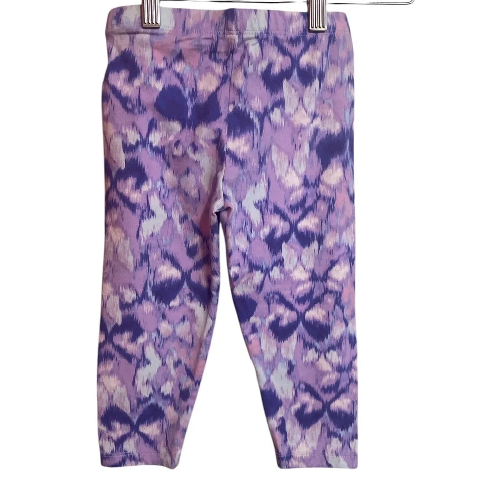 The Children’s Place Purple Patterned Cropped Leggings Girls 5/6